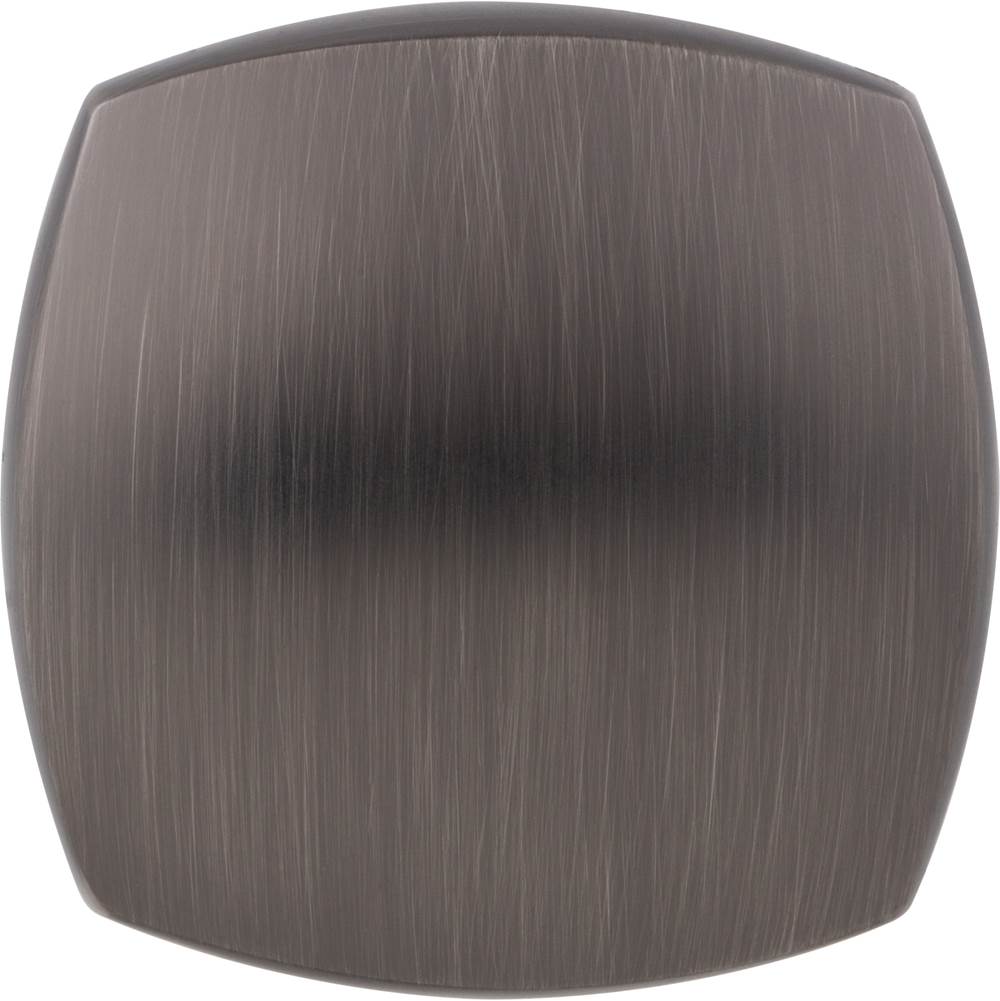 1-3/8'' Overall Length Brushed Pewter Square Audrey Cabinet Knob