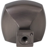 1-3/8'' Overall Length Brushed Pewter Square Audrey Cabinet Knob