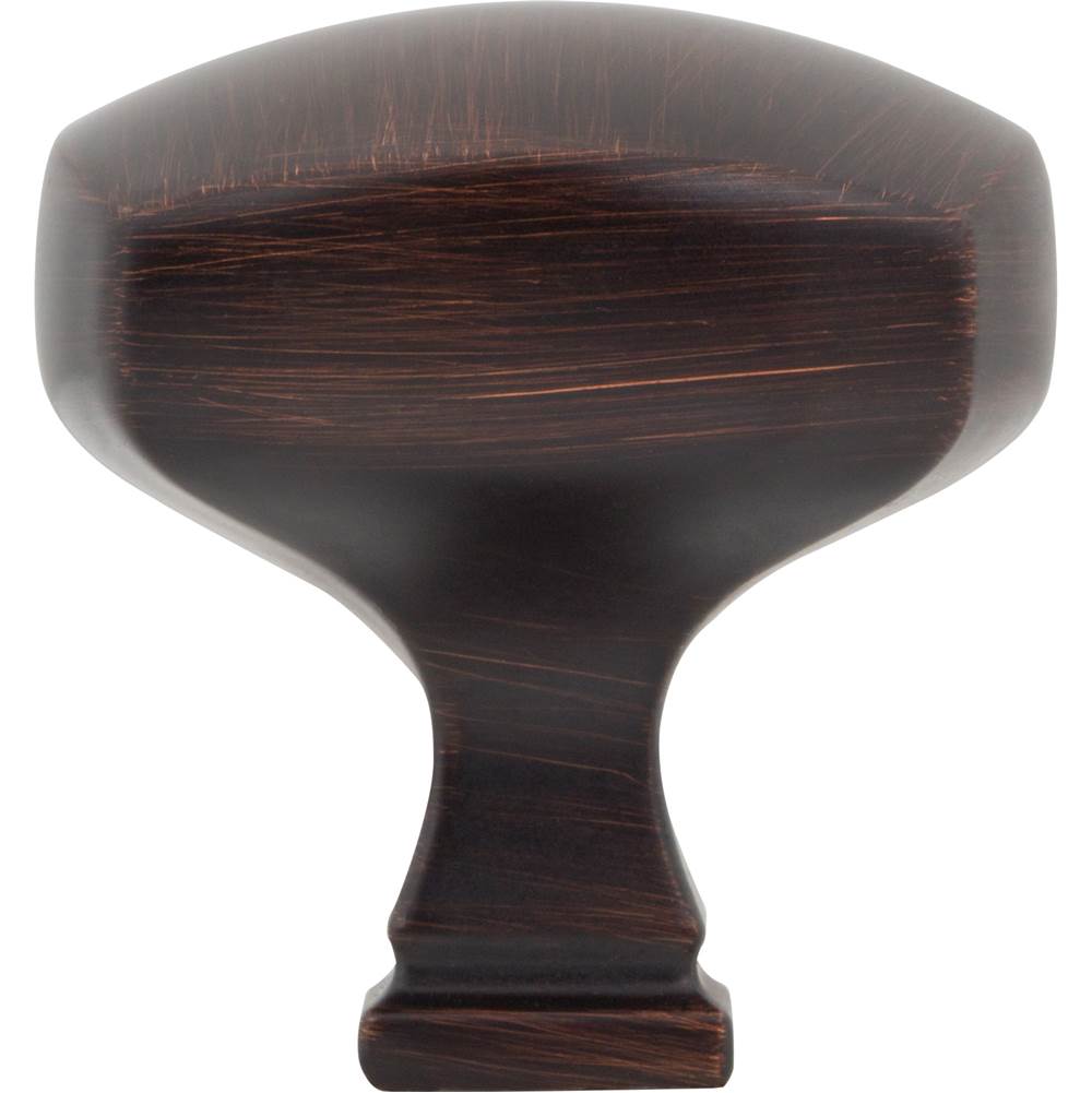 1-3/8'' Overall Length Brushed Oil Rubbed Bronze Square Audrey Cabinet Knob