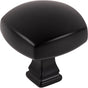 Jeffrey Alexander - 1-3/8'' Overall Length Matte Black Square Audrey Cabinet Knob - Matte Black