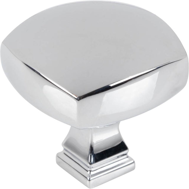 Jeffrey Alexander - 1-3/8'' Overall Length Polished Chrome Square Audrey Cabinet Knob - Polished Chrome