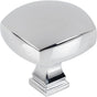 Jeffrey Alexander - 1-3/8'' Overall Length Polished Chrome Square Audrey Cabinet Knob - Polished Chrome