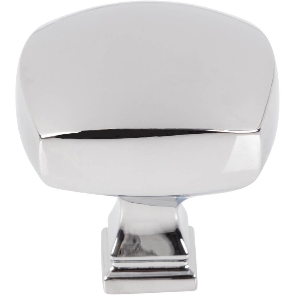 1-3/8'' Overall Length Polished Chrome Square Audrey Cabinet Knob
