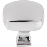 1-3/8'' Overall Length Polished Chrome Square Audrey Cabinet Knob