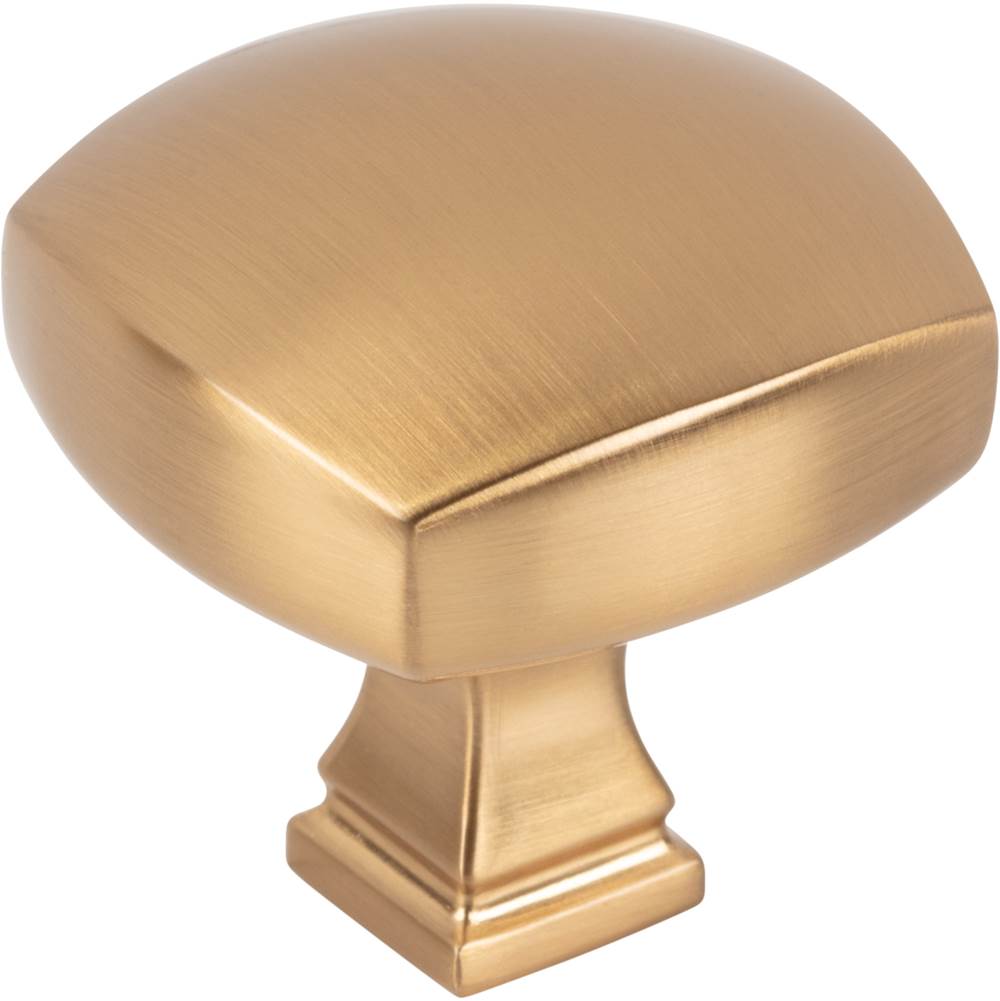 Jeffrey Alexander - 1-3/8'' Overall Length Satin Bronze Square Audrey Cabinet Knob - Satin Bronze
