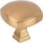 Jeffrey Alexander - 1-3/8'' Overall Length Satin Bronze Square Audrey Cabinet Knob - Satin Bronze