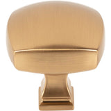 1-3/8'' Overall Length Satin Bronze Square Audrey Cabinet Knob