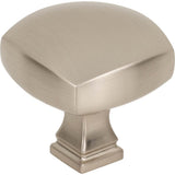 Jeffrey Alexander - 1-3/8'' Overall Length Satin Nickel Square Audrey Cabinet Knob - Satin Nickel