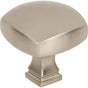 Jeffrey Alexander - 1-3/8'' Overall Length Satin Nickel Square Audrey Cabinet Knob - Satin Nickel