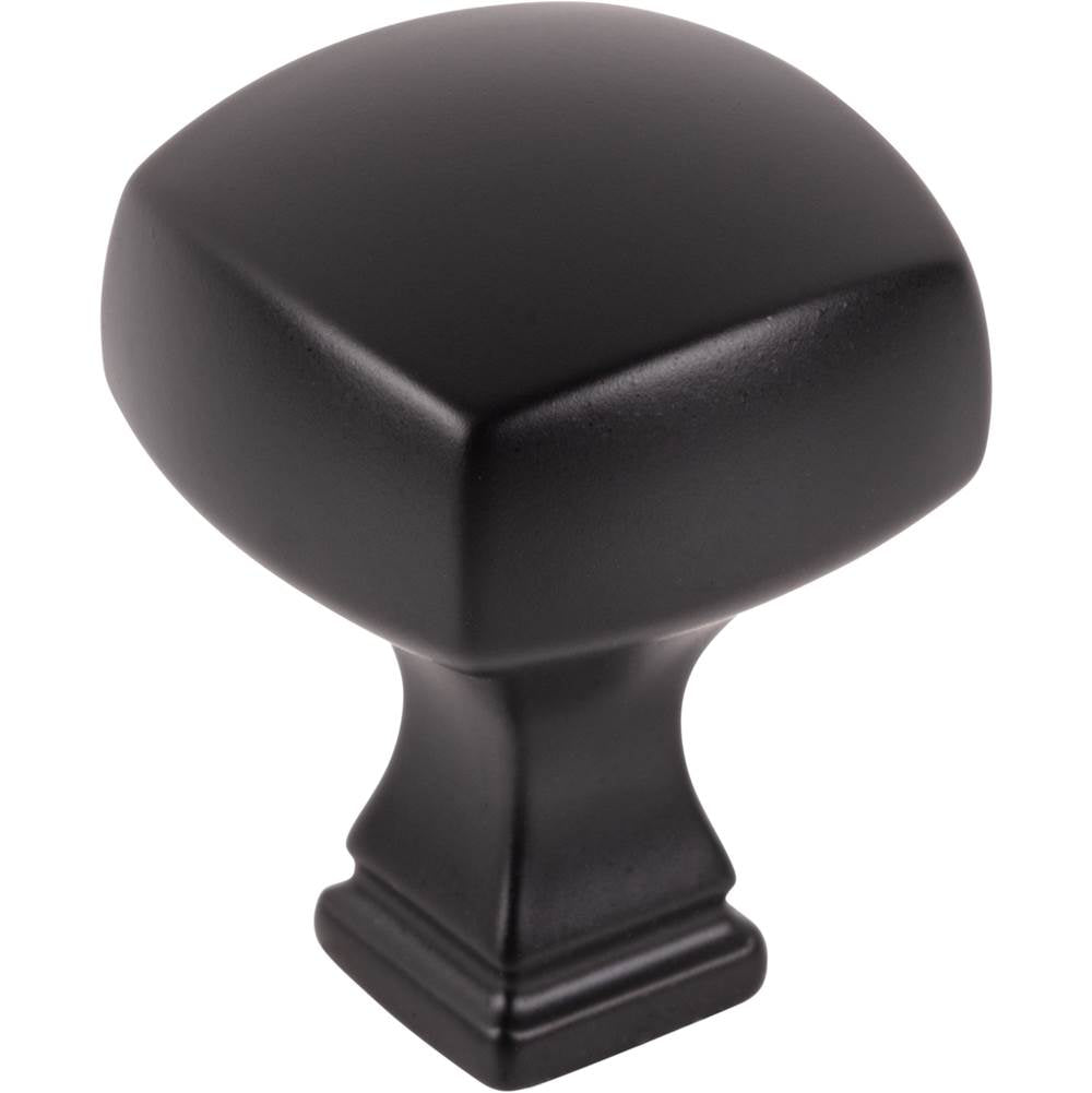 Jeffrey Alexander - 1-1/8'' Overall Length Matte Black Square Audrey Cabinet Knob - Matte Black