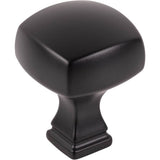 Jeffrey Alexander - 1-1/8'' Overall Length Matte Black Square Audrey Cabinet Knob - Matte Black
