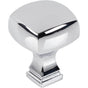 Jeffrey Alexander - 1-1/8'' Overall Length Polished Chrome Square Audrey Cabinet Knob - Polished Chrome