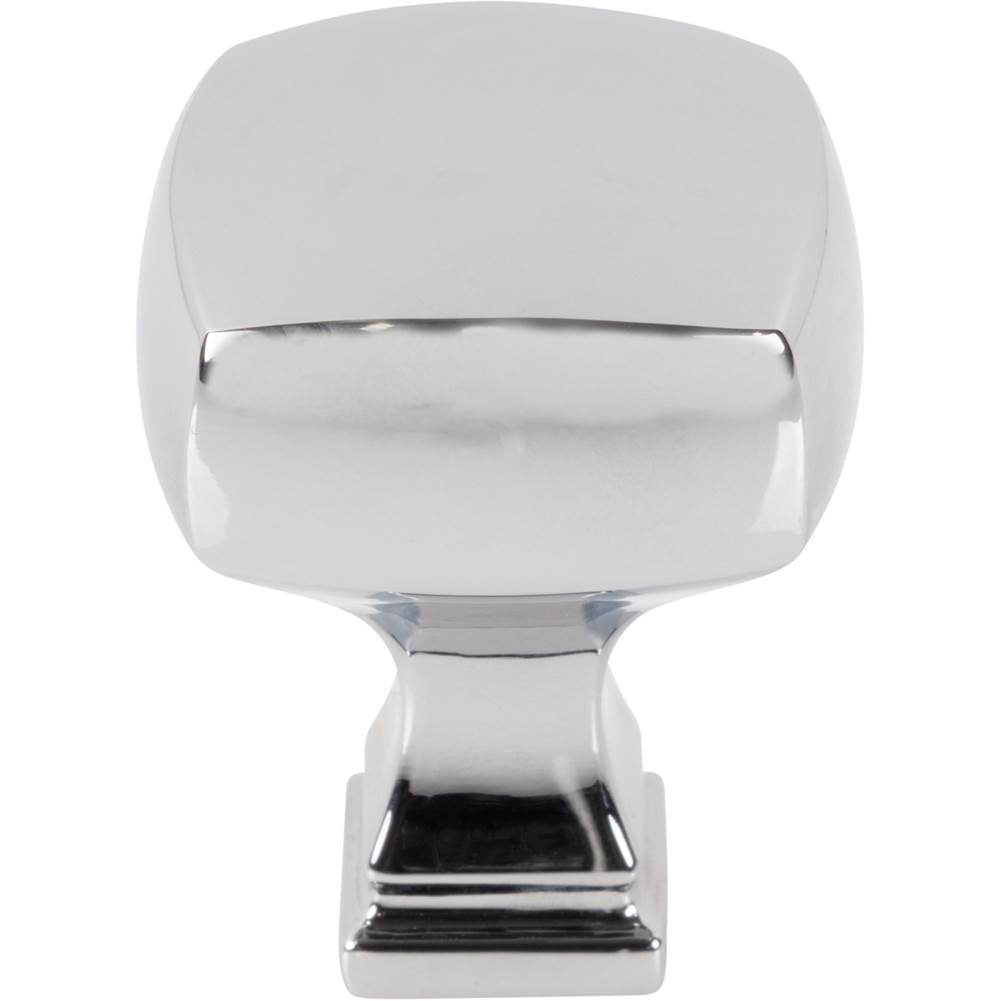1-1/8'' Overall Length Polished Chrome Square Audrey Cabinet Knob