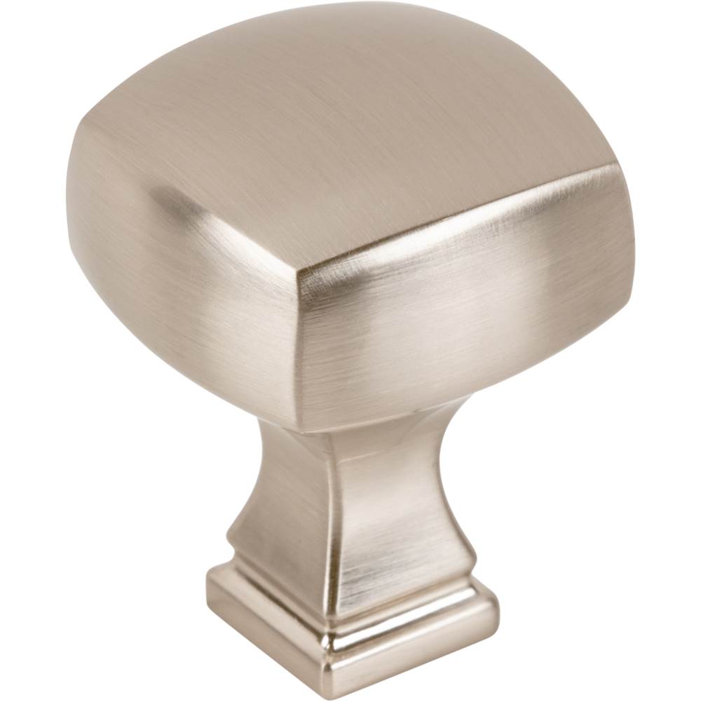 Jeffrey Alexander - 1-1/8'' Overall Length Satin Nickel Square Audrey Cabinet Knob - Satin Nickel