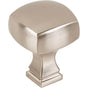 Jeffrey Alexander - 1-1/8'' Overall Length Satin Nickel Square Audrey Cabinet Knob - Satin Nickel