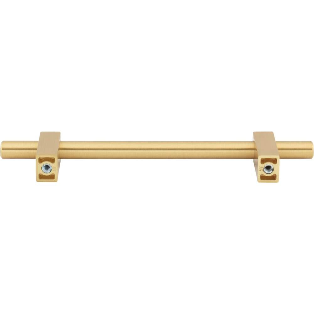 128 mm Center-to-Center Brushed Gold Larkin Cabinet Bar Pull