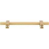 128 mm Center-to-Center Brushed Gold Larkin Cabinet Bar Pull