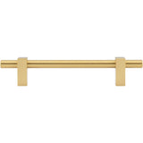 128 mm Center-to-Center Brushed Gold Larkin Cabinet Bar Pull