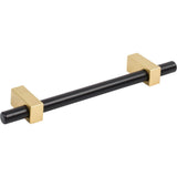 128 mm Center-to-Center Brushed Gold Larkin Cabinet Bar Pull