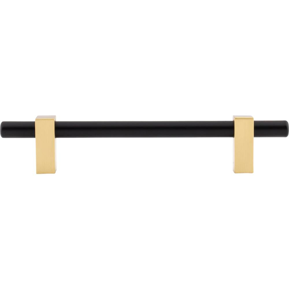 128 mm Center-to-Center Brushed Gold Larkin Cabinet Bar Pull