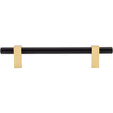 128 mm Center-to-Center Brushed Gold Larkin Cabinet Bar Pull