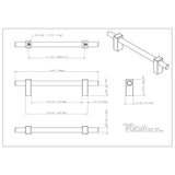 128 mm Center-to-Center Brushed Gold Larkin Cabinet Bar Pull