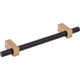 128 mm Center-to-Center Brushed Gold Larkin Cabinet Bar Pull