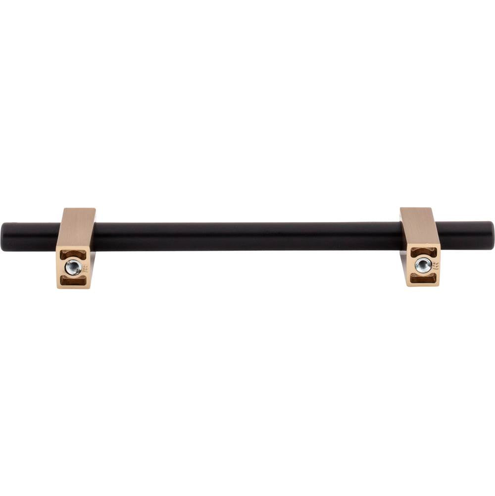 128 mm Center-to-Center Brushed Gold Larkin Cabinet Bar Pull