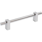 Jeffrey Alexander - 128 mm Center-to-Center Polished Chrome Larkin Cabinet Bar Pull - Polished Chrome