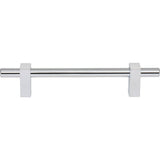 128 mm Center-to-Center Brushed Gold Larkin Cabinet Bar Pull
