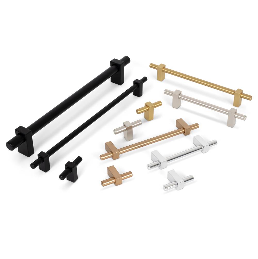 128 mm Center-to-Center Brushed Gold Larkin Cabinet Bar Pull