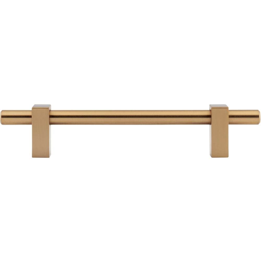 128 mm Center-to-Center Brushed Gold Larkin Cabinet Bar Pull