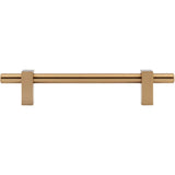 128 mm Center-to-Center Brushed Gold Larkin Cabinet Bar Pull