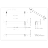 12'' Center-to-Center Brushed Gold Larkin Appliance Pull