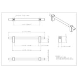 160 mm Center-to-Center Brushed Gold Larkin Cabinet Bar Pull