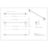 18'' Center-to-Center Brushed Gold Larkin Appliance Pull