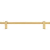 192 mm Center-to-Center Brushed Gold Larkin Cabinet Bar Pull