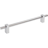 Jeffrey Alexander - 192 mm Center-to-Center Polished Chrome Larkin Cabinet Bar Pull - Polished Chrome