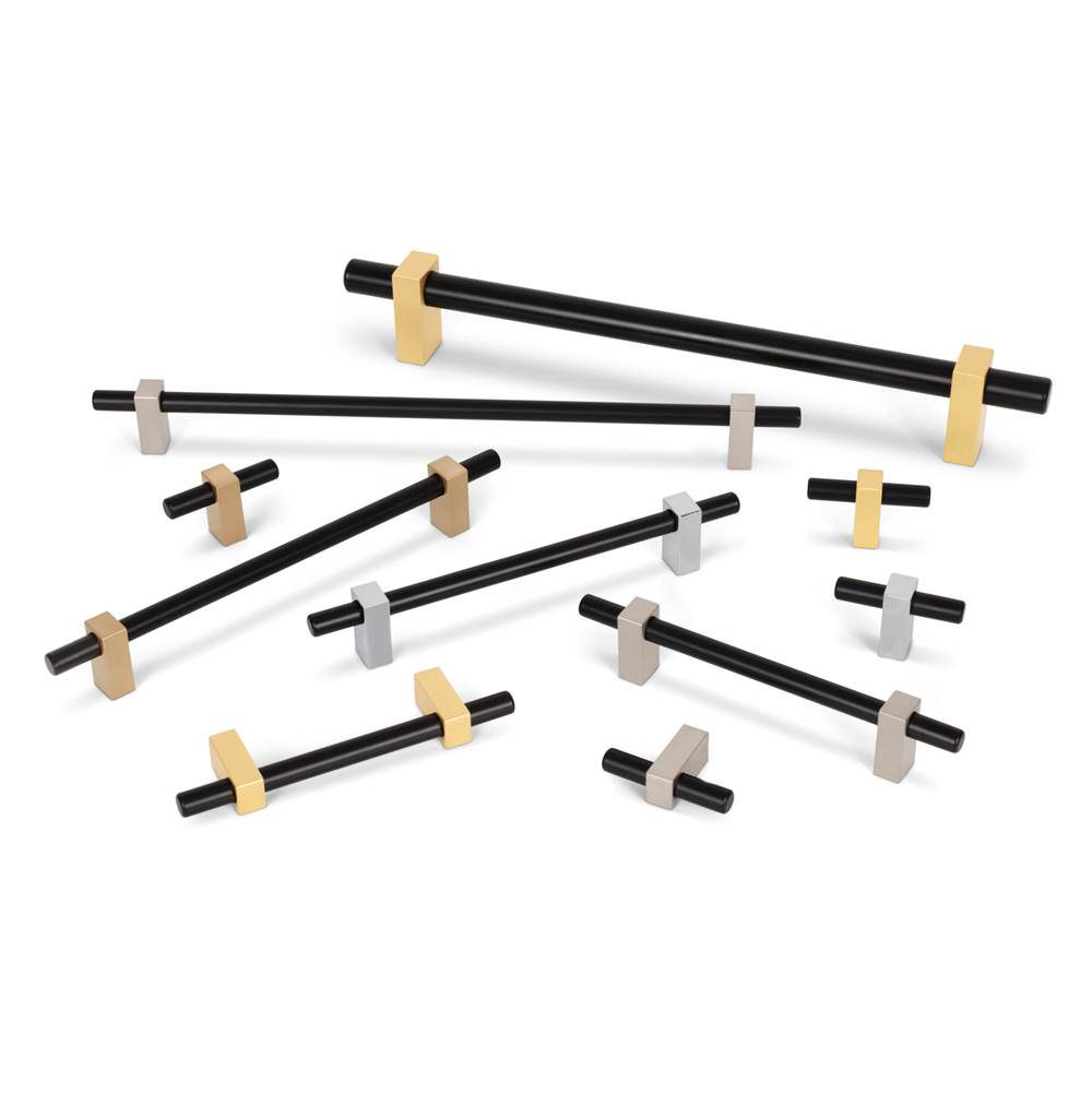 305 mm Center-to-Center Brushed Gold Larkin Cabinet Bar Pull