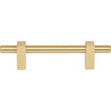96 mm Center-to-Center Brushed Gold Larkin Cabinet Bar Pull