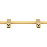 96 mm Center-to-Center Brushed Gold Larkin Cabinet Bar Pull