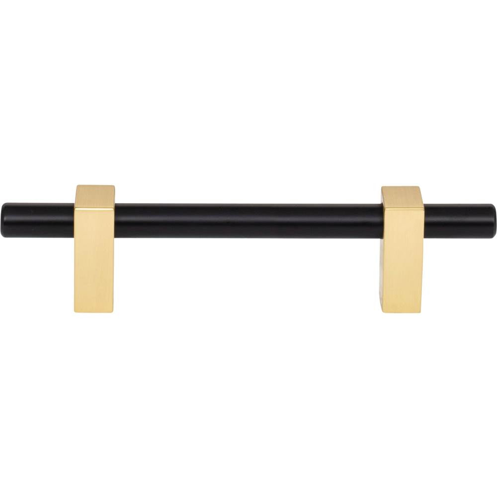 96 mm Center-to-Center Brushed Gold Larkin Cabinet Bar Pull