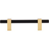 96 mm Center-to-Center Brushed Gold Larkin Cabinet Bar Pull