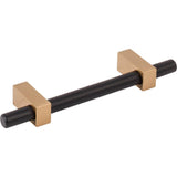 96 mm Center-to-Center Brushed Gold Larkin Cabinet Bar Pull