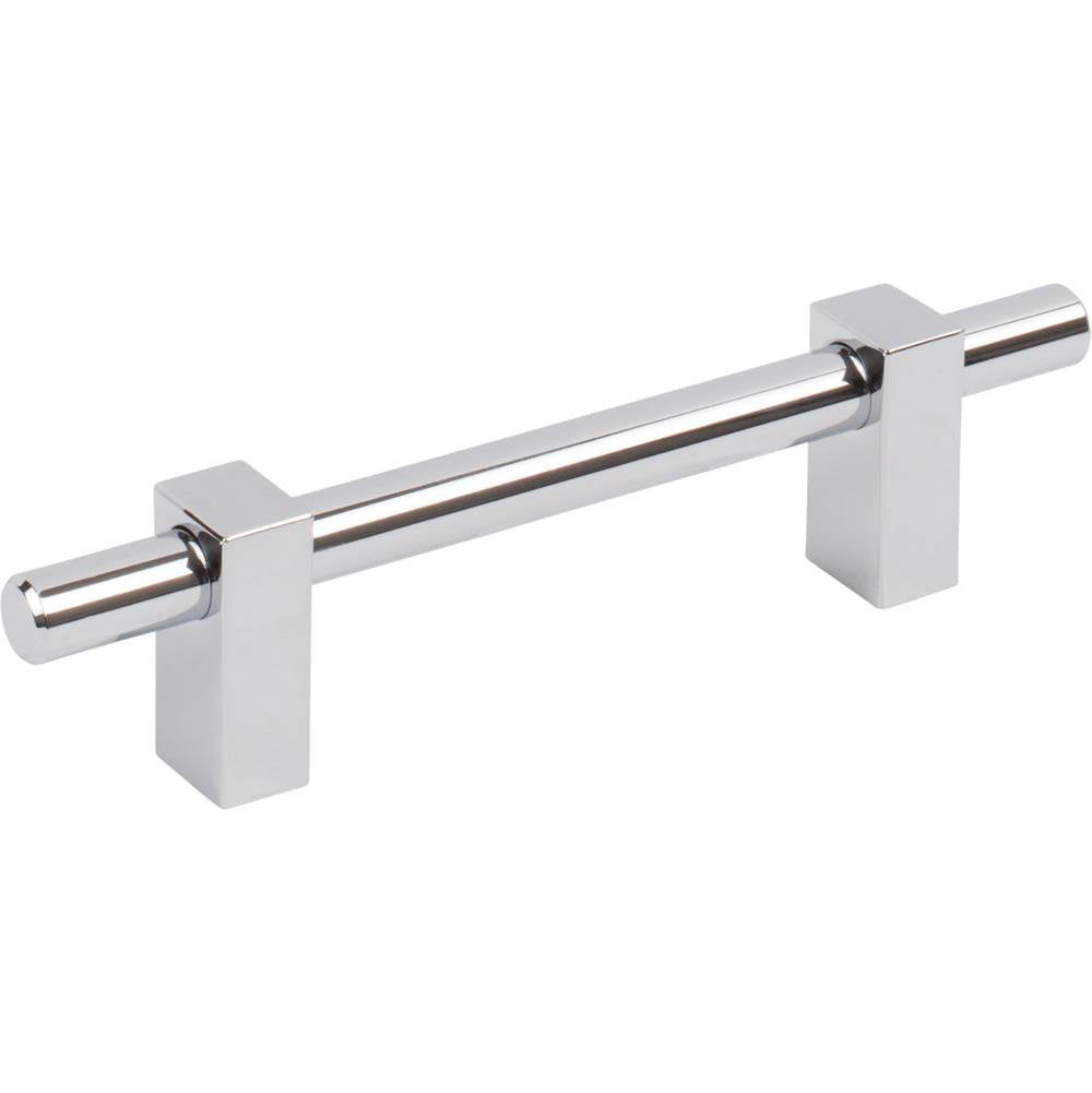 Jeffrey Alexander - 96 mm Center-to-Center Polished Chrome Larkin Cabinet Bar Pull - Polished Chrome