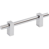 Jeffrey Alexander - 96 mm Center-to-Center Polished Chrome Larkin Cabinet Bar Pull - Polished Chrome