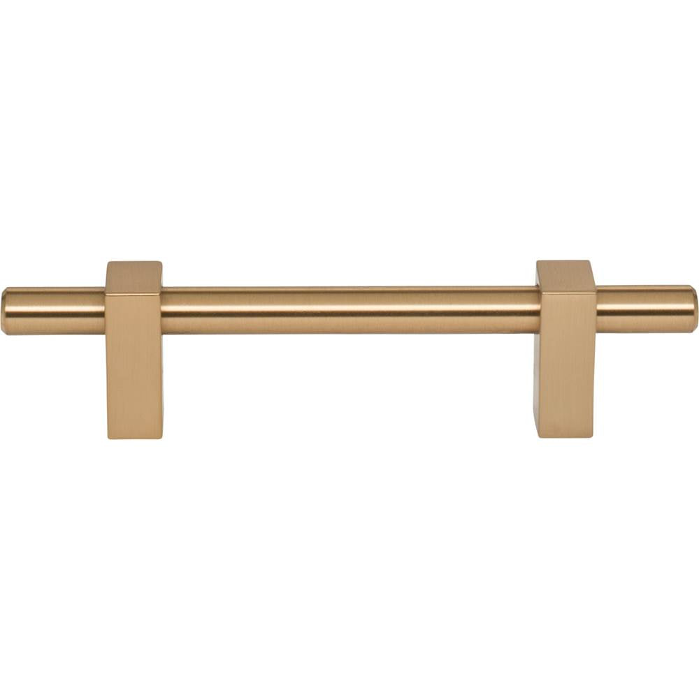 96 mm Center-to-Center Brushed Gold Larkin Cabinet Bar Pull