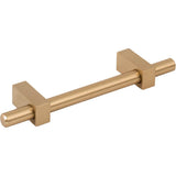 96 mm Center-to-Center Brushed Gold Larkin Cabinet Bar Pull