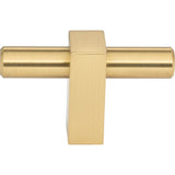 2-3/8'' Overall Length Brushed Gold Larkin ''T'' Knob