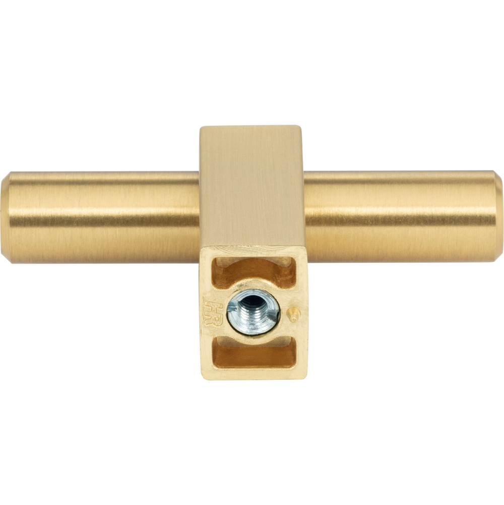 2-3/8'' Overall Length Brushed Gold Larkin ''T'' Knob